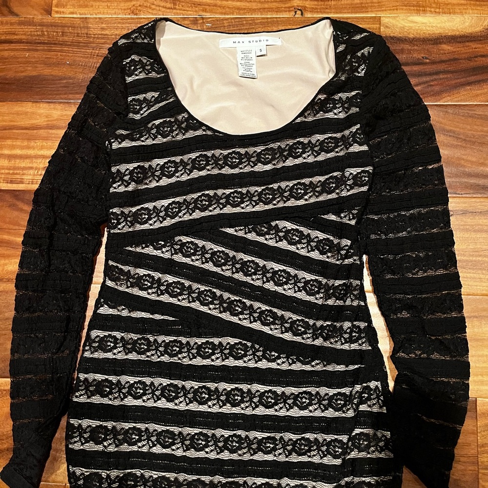 Black lace top (with underlay) by Max Studio size small